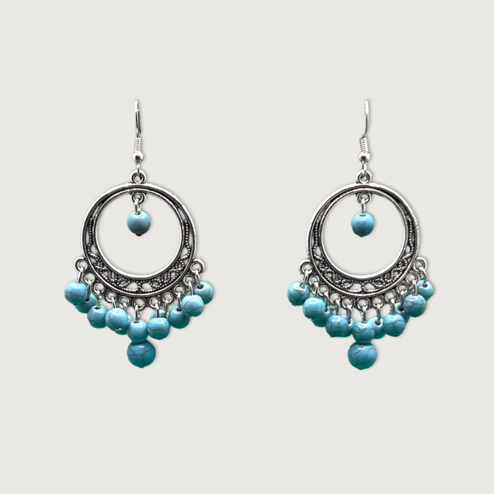 Chic-Hani Turquoise Hoop Earrings - Picture 3 of 3